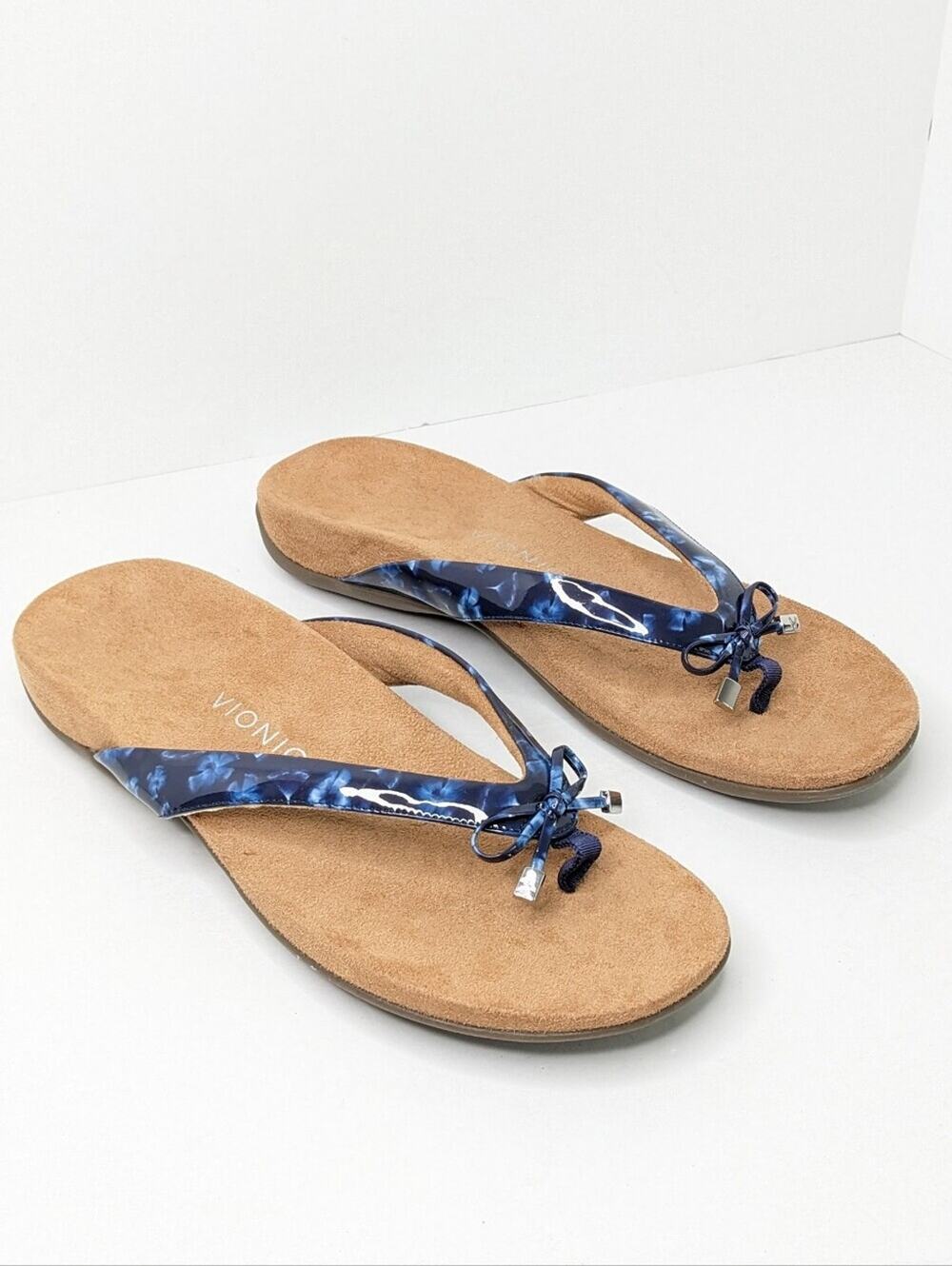 Vionic Bella Thong Sandals Blue Women's 13